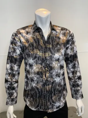 Martin Gold Print Design Moderno Shirt