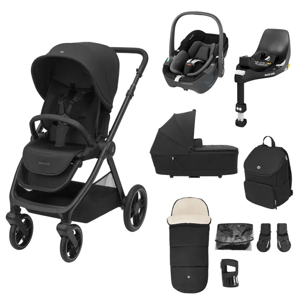 Maxi-Cosi Oxford 9pc Complete 360 Bundle in Black