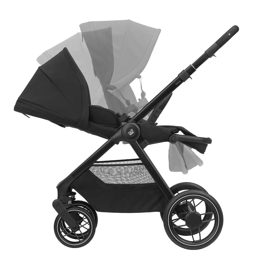Maxi Cosi Oxford Pushchair 7 Pieces Essential Bundle - Twillic Black