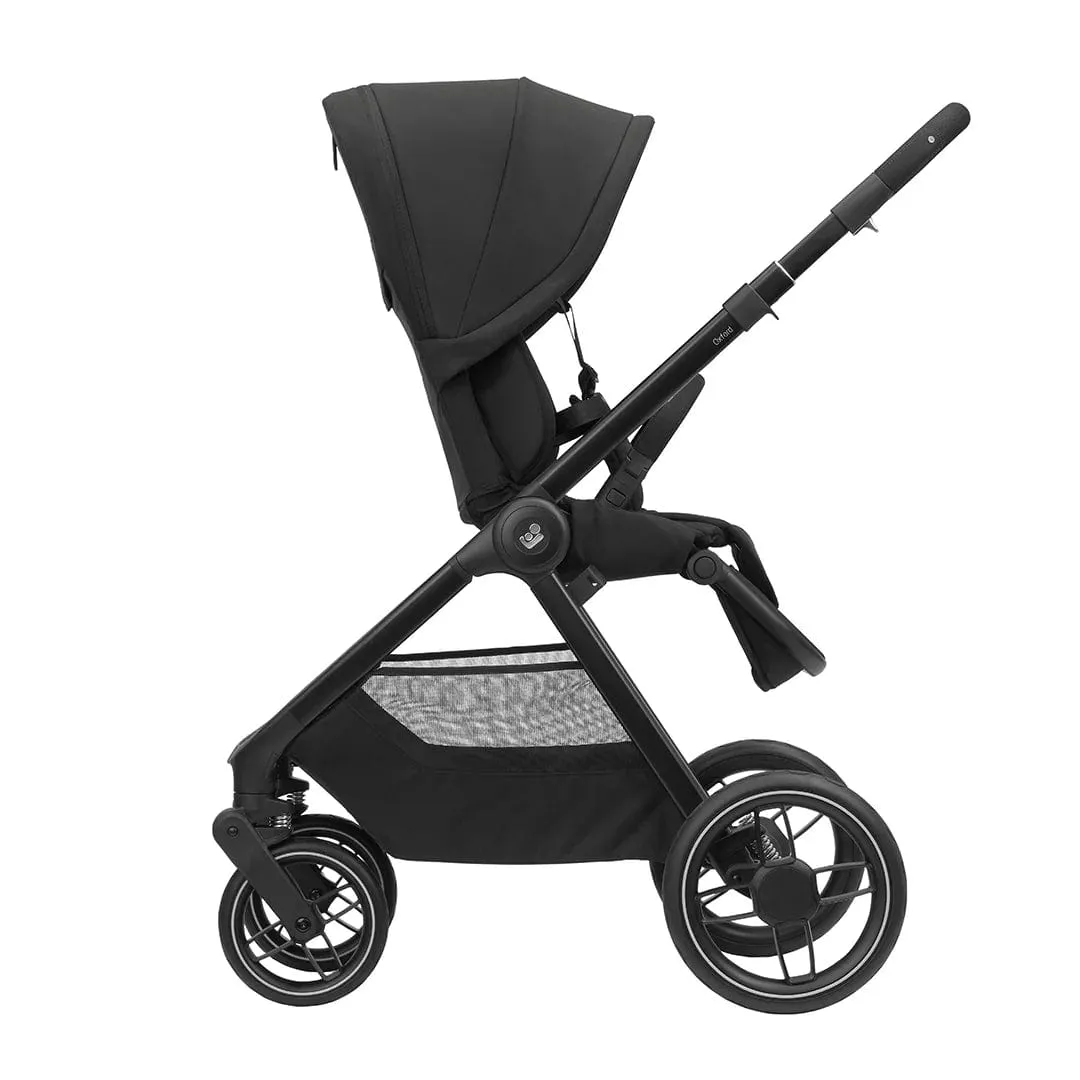 Maxi Cosi Oxford Pushchair 7 Pieces Essential Bundle - Twillic Black