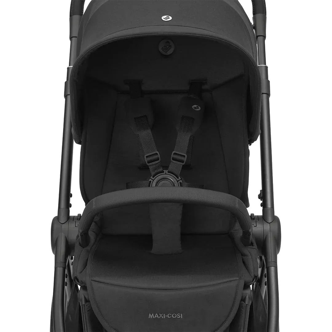 Maxi Cosi Oxford Pushchair 7 Pieces Essential Bundle - Twillic Black