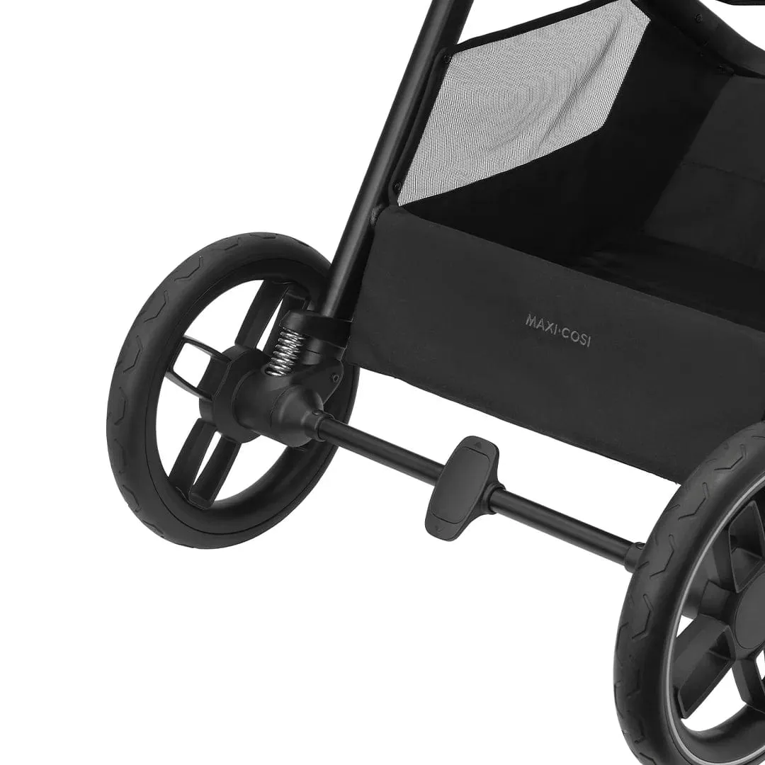 Maxi Cosi Oxford Pushchair 7 Pieces Essential Bundle - Twillic Black