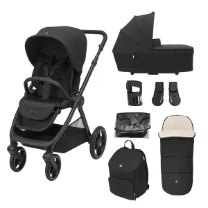 Maxi Cosi Oxford Pushchair 7 Pieces Essential Bundle - Twillic Black