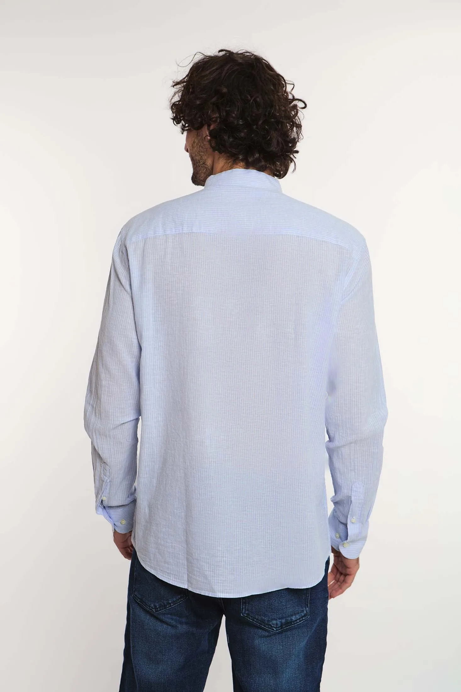 Men Shirt Casual Regular Fit Blue
