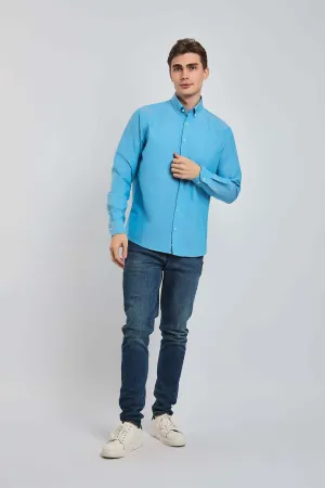 Men Shirt Regular Fit Oxford Cotton Pink