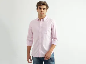 Men Solid Spread Collar Shirt
