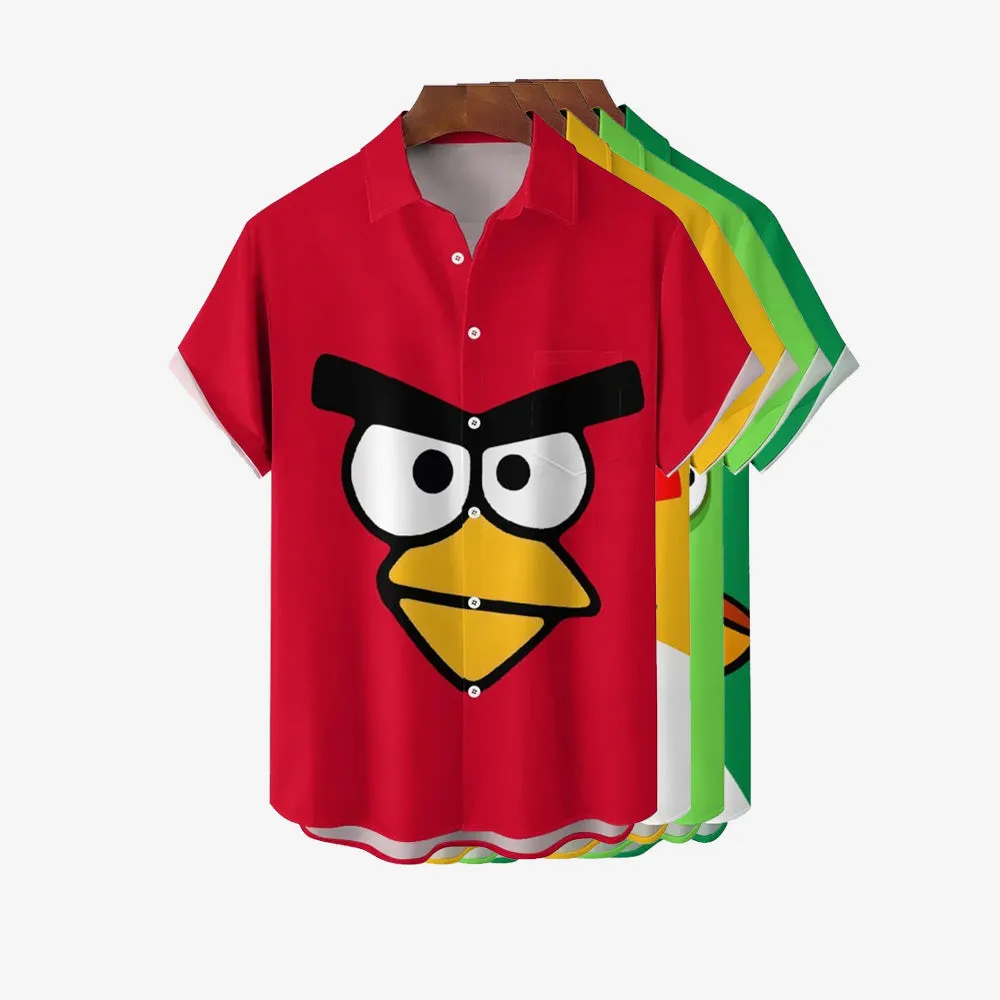 Men's Angry Birds Casual Short Sleeve Shirt 2401000294