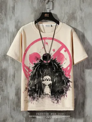 Men's Anime Casual Crew Neck T-Shirt