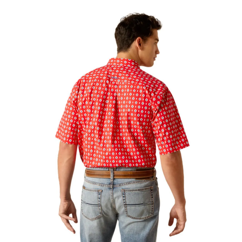 Men’s Ariat Beacon Red Decker Short Sleeve Shirt
