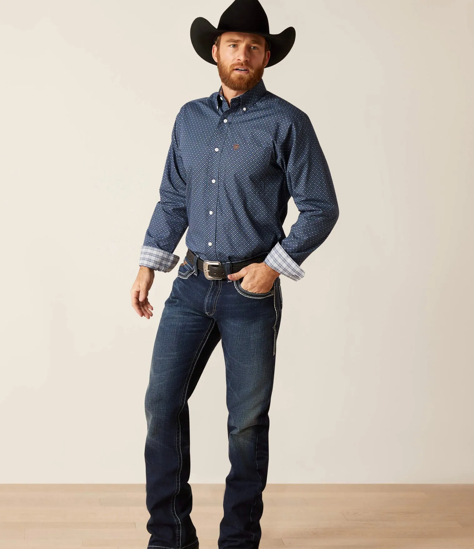 Men’s Ariat Darkest Indigo Keagan Fitted Shirt