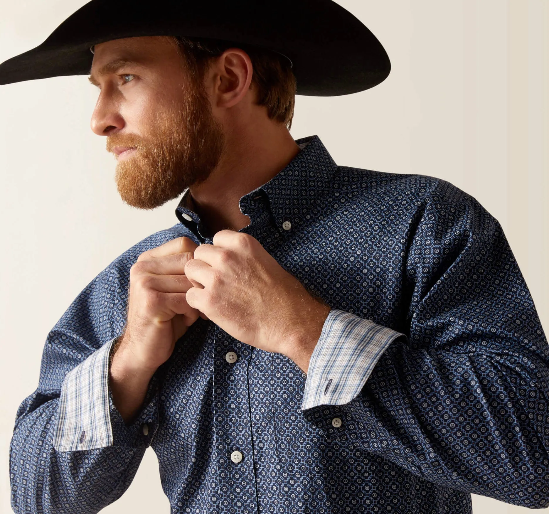 Men’s Ariat Darkest Indigo Keagan Fitted Shirt