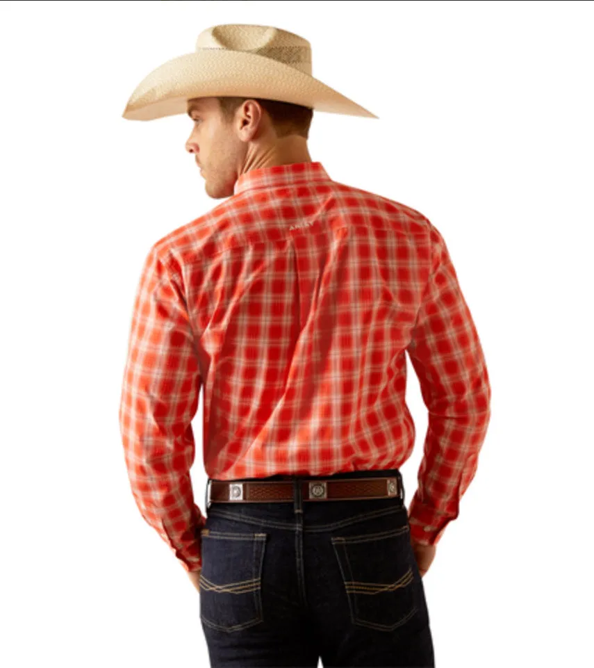 Men’s Ariat Orange Pro Team Lewis Classic Fit Shirt