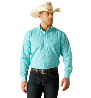 Men’s Ariat Peacock Blue Stanley Classic Fit Shirt