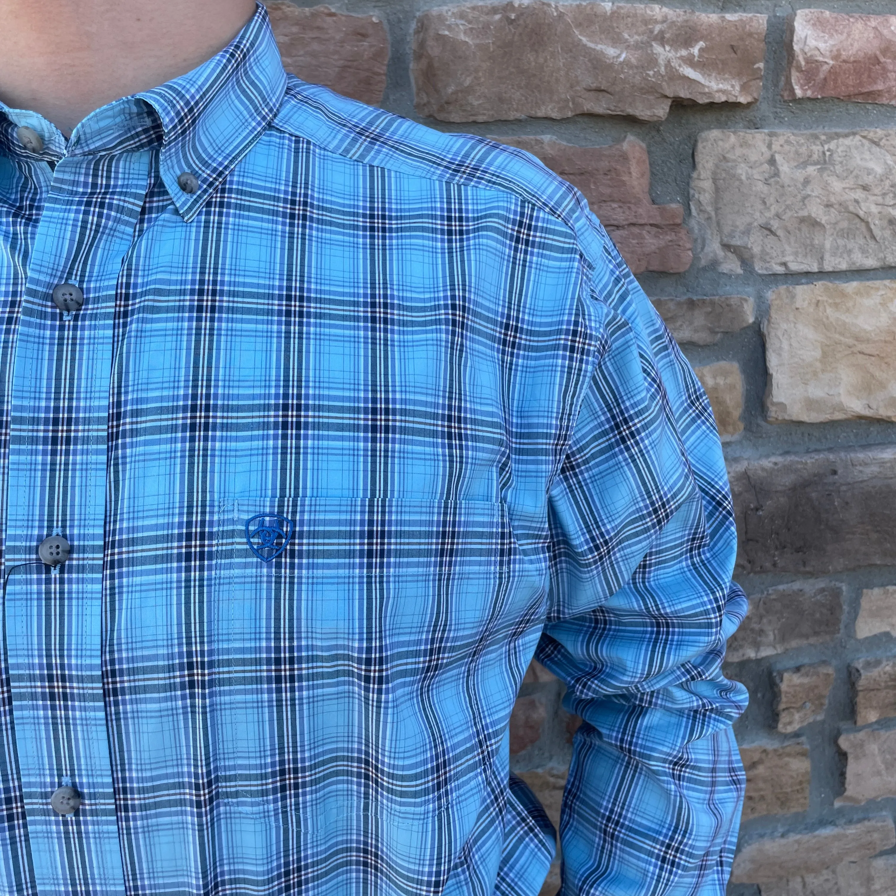 Men’s Ariat Sky Blue Pro Granger Classic Fit Shirt