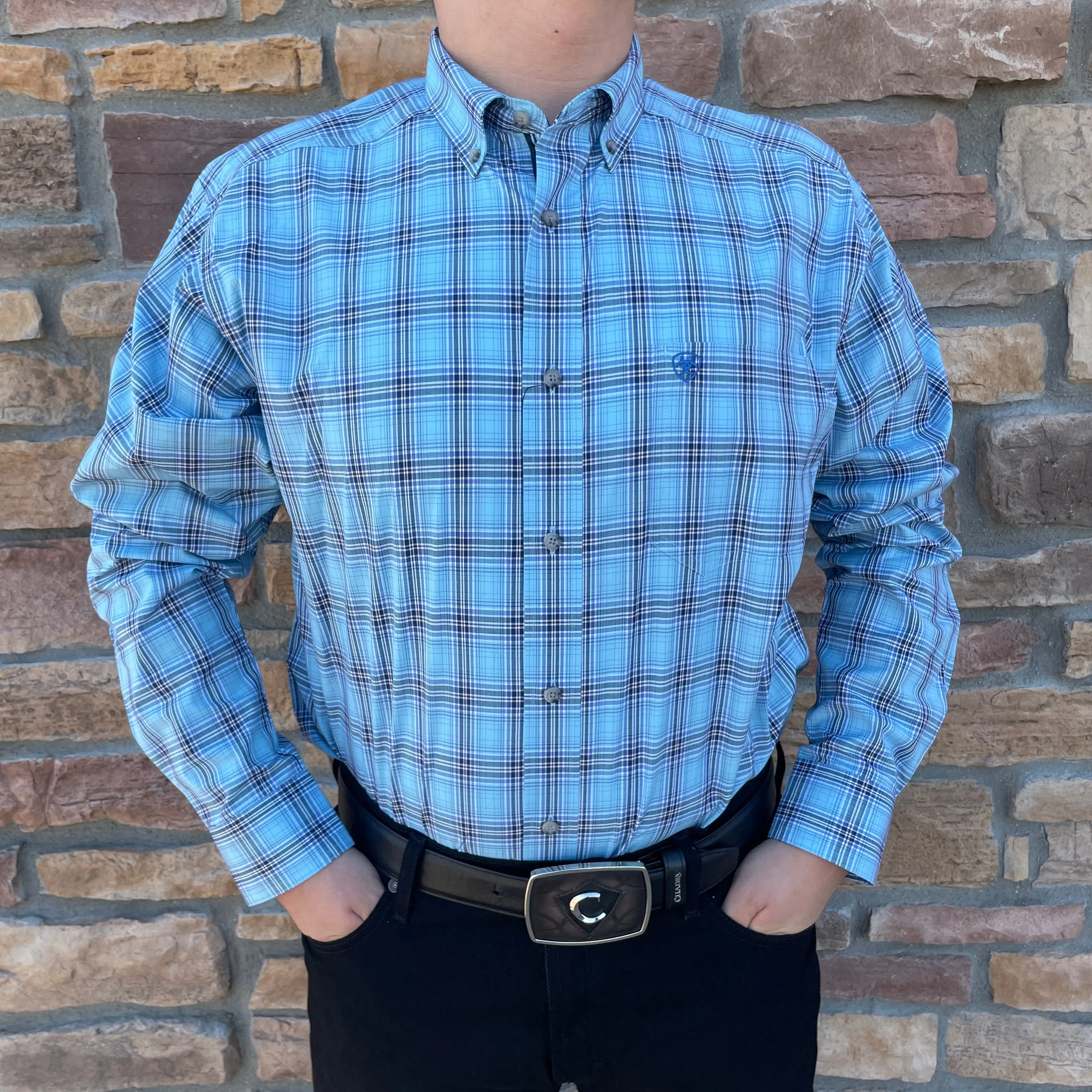 Men’s Ariat Sky Blue Pro Granger Classic Fit Shirt