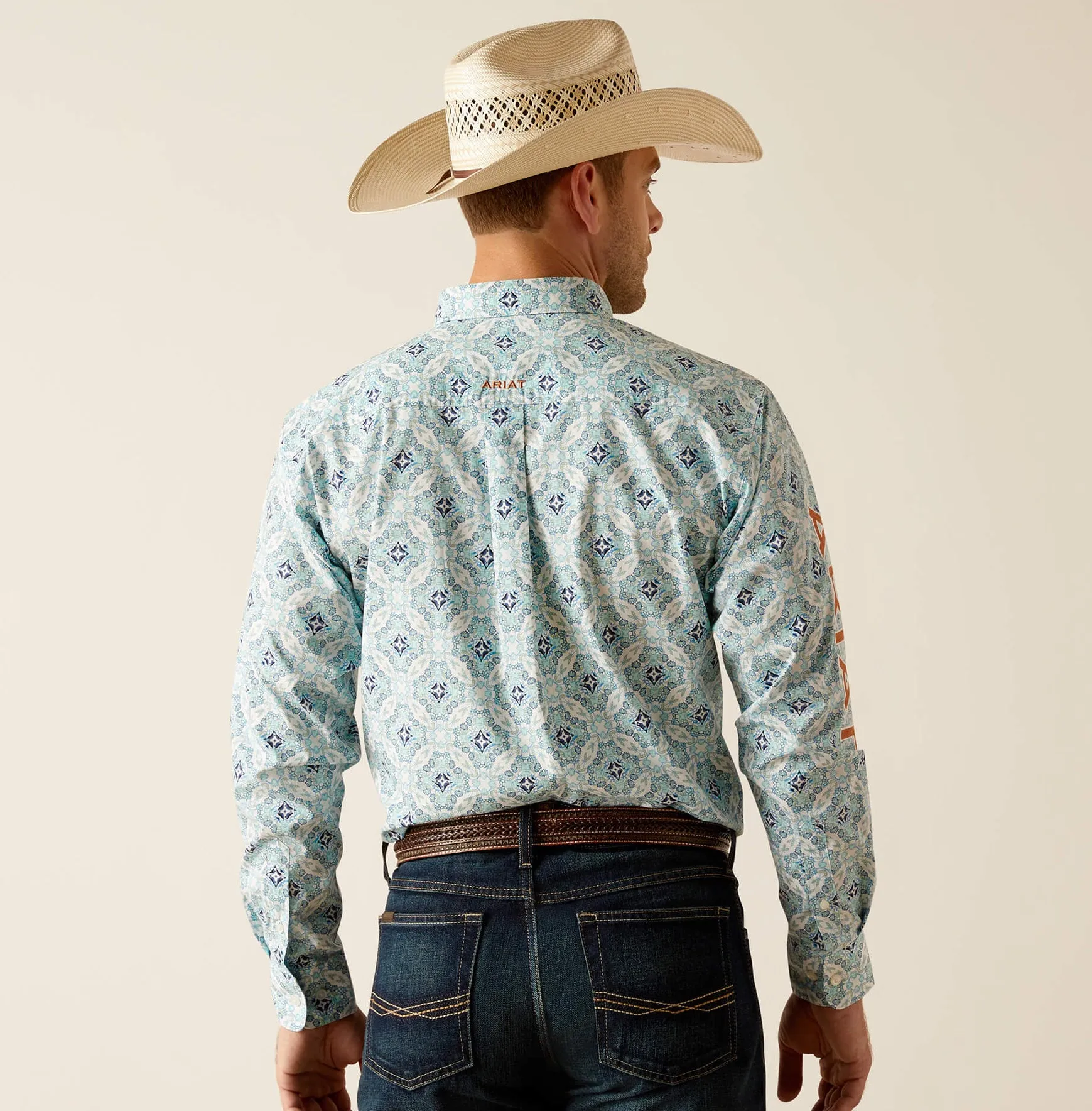 Men’s Ariat Team Emmett White Classic Fit Shirt