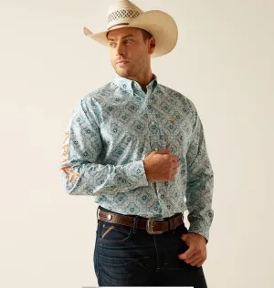 Men’s Ariat Team Emmett White Classic Fit Shirt
