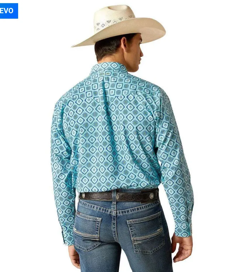 Men’s Ariat Turquoise Pearson Classic Fit Shirt