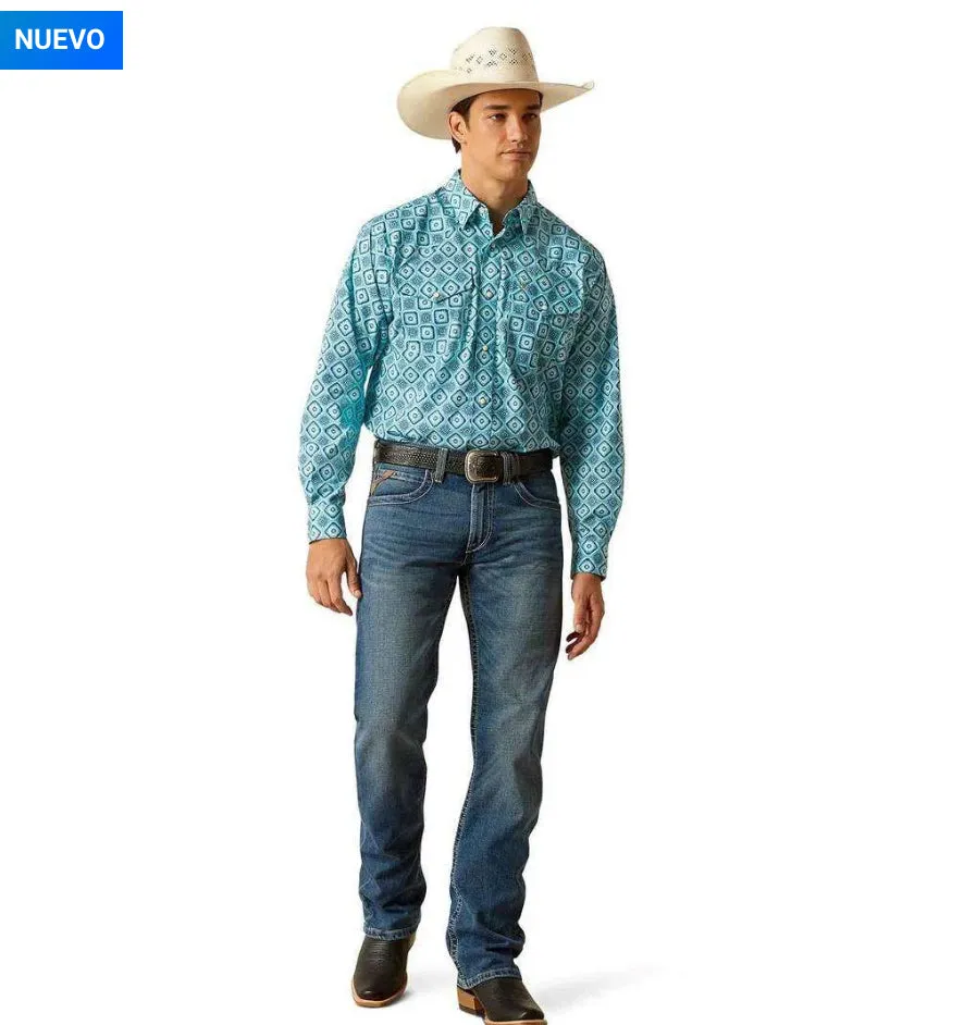 Men’s Ariat Turquoise Pearson Classic Fit Shirt