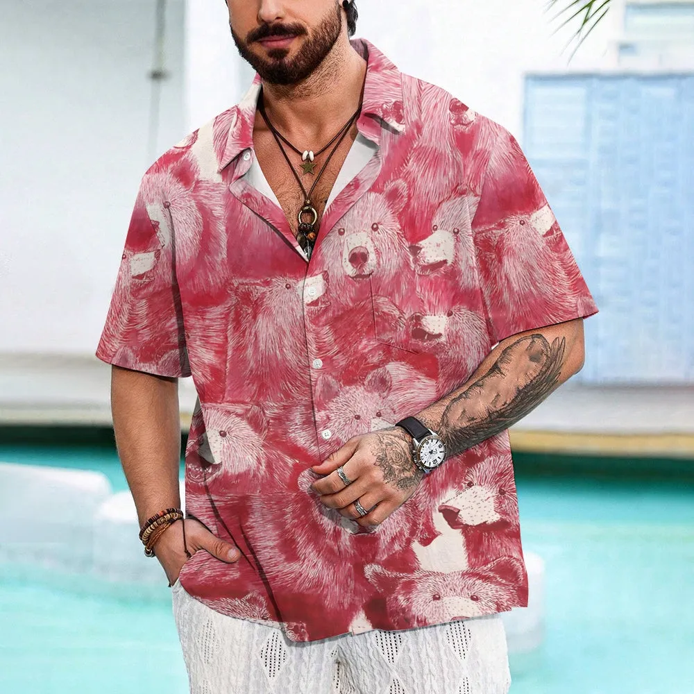 Men's Bears Casual Short Sleeve Shirt 2403000003