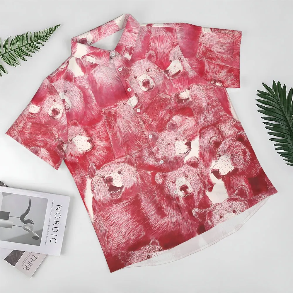 Men's Bears Casual Short Sleeve Shirt 2403000003