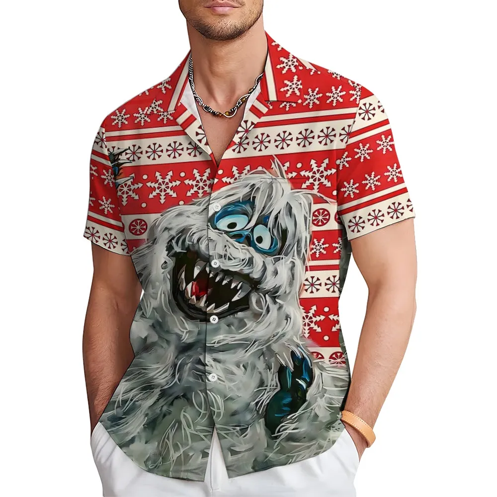 Men's Cartoon Casual Short Sleeve Shirt 2311000013