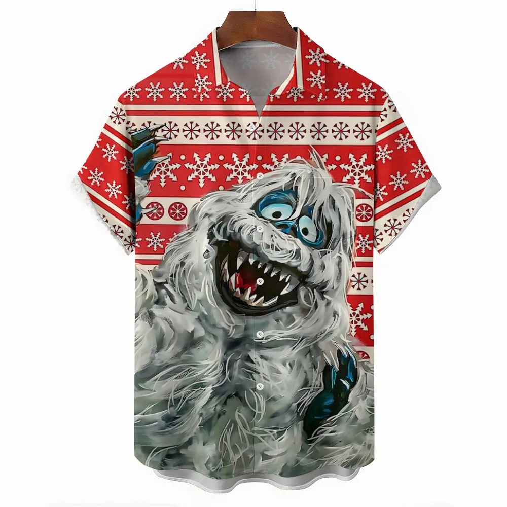 Men's Cartoon Casual Short Sleeve Shirt 2311000013