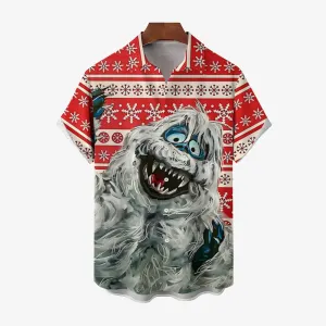 Men's Cartoon Casual Short Sleeve Shirt 2311000013