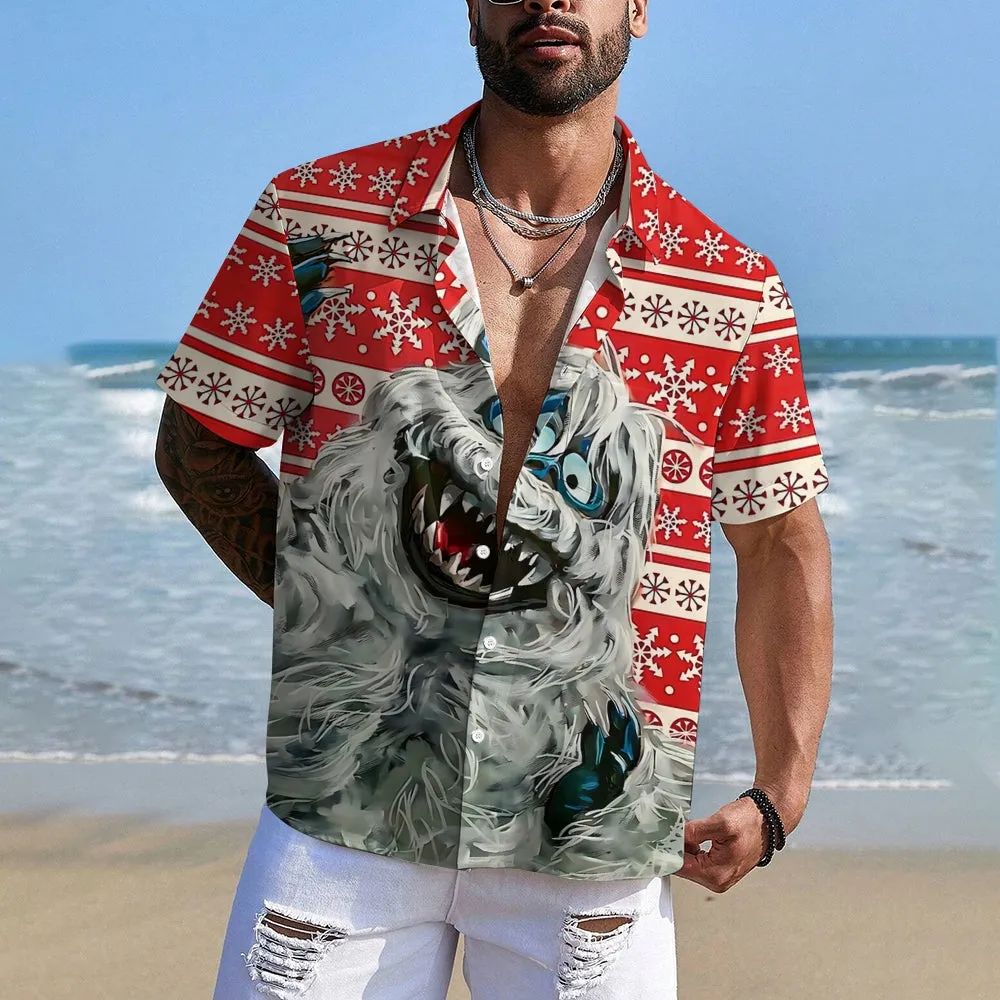 Men's Cartoon Casual Short Sleeve Shirt 2311000013