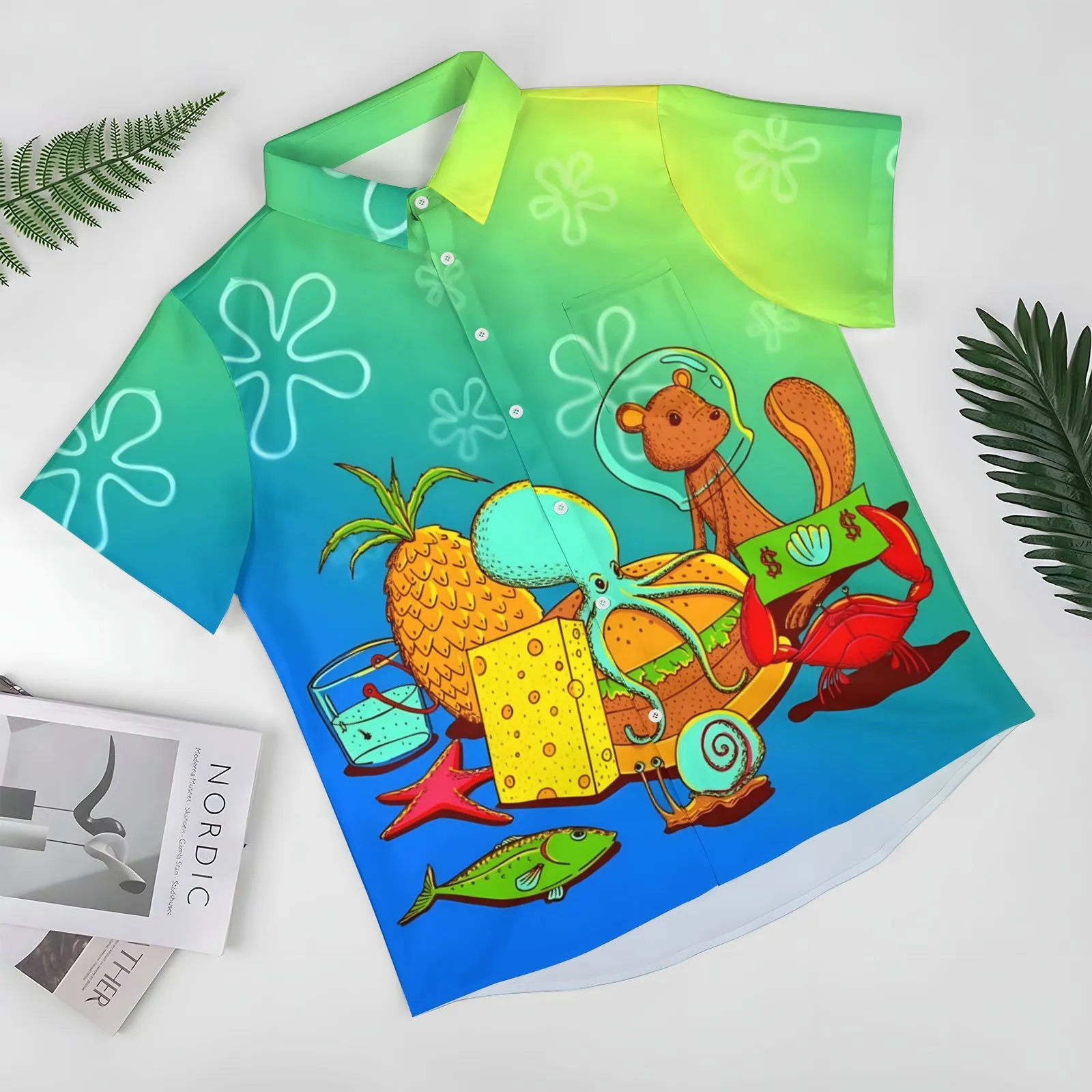 Men's Cartoon Casual Short Sleeve Shirt 2403000383