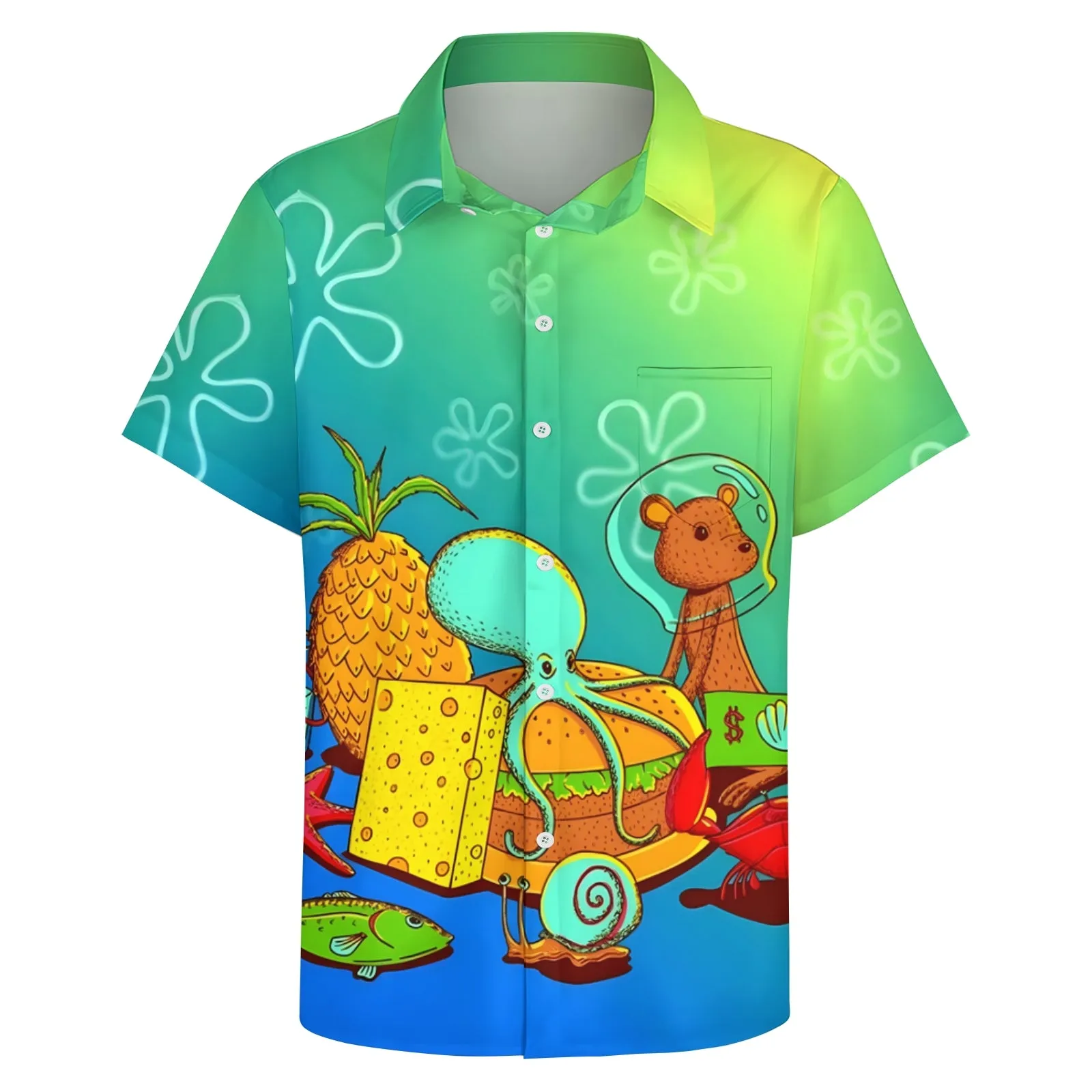 Men's Cartoon Casual Short Sleeve Shirt 2403000383