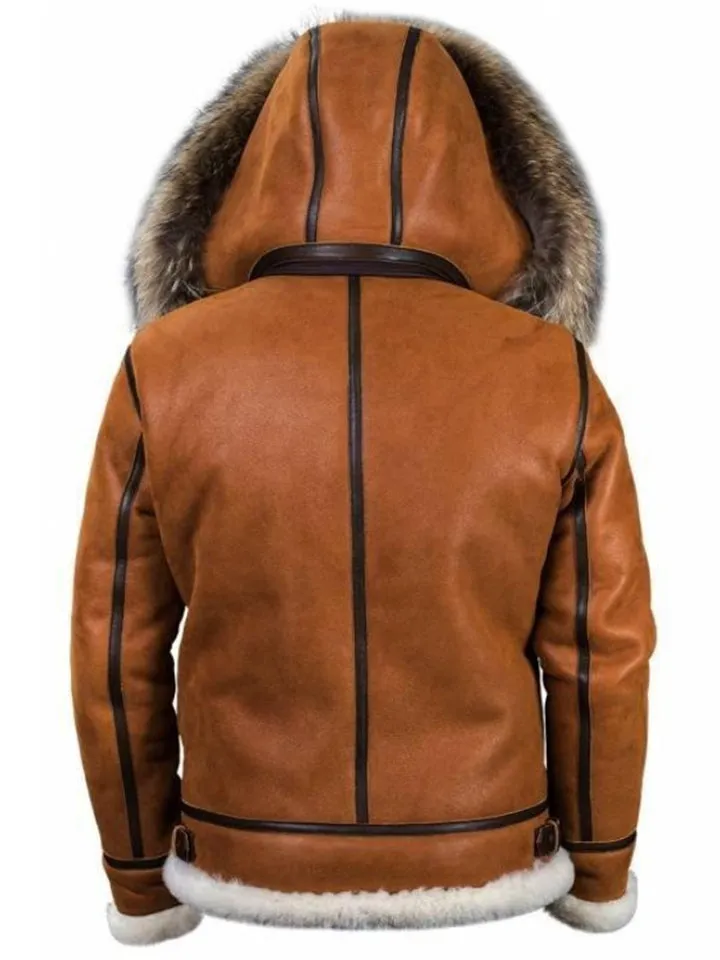 Men's Casual Cozy Brown Zipper Thicken Winter Coats
