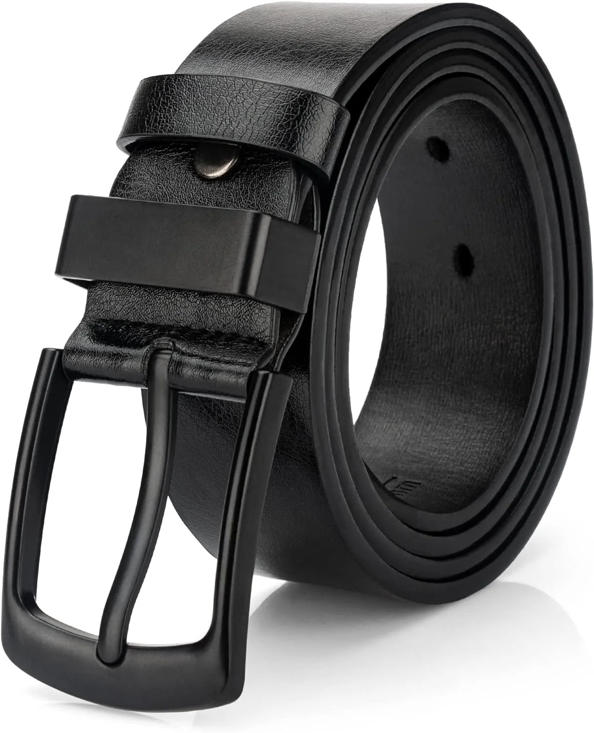 Mens Casual Dress Belt, PU Leather Belt for Men