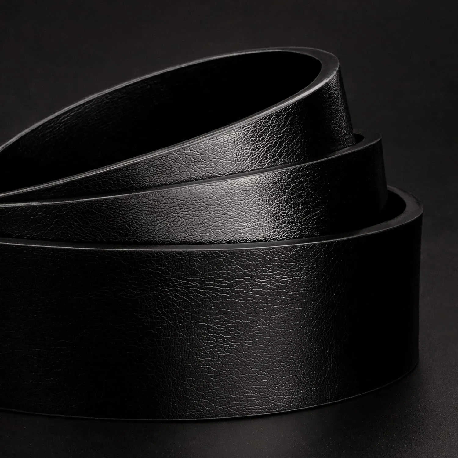 Mens Casual Dress Belt, PU Leather Belt for Men