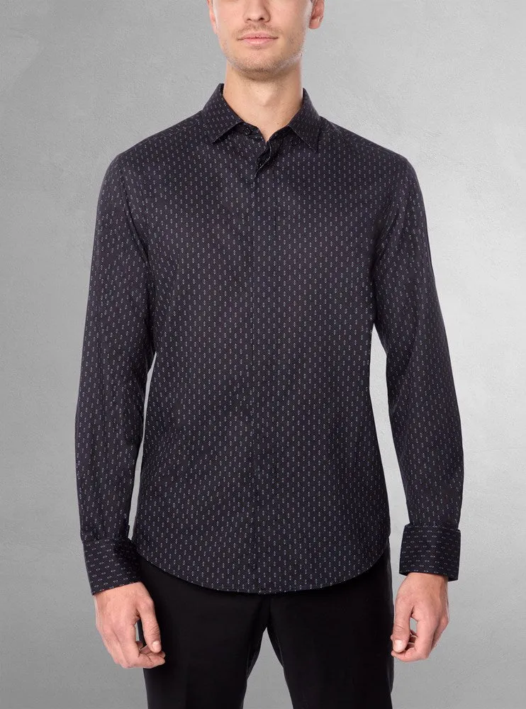 Men's casual long sleeve graduation shirt