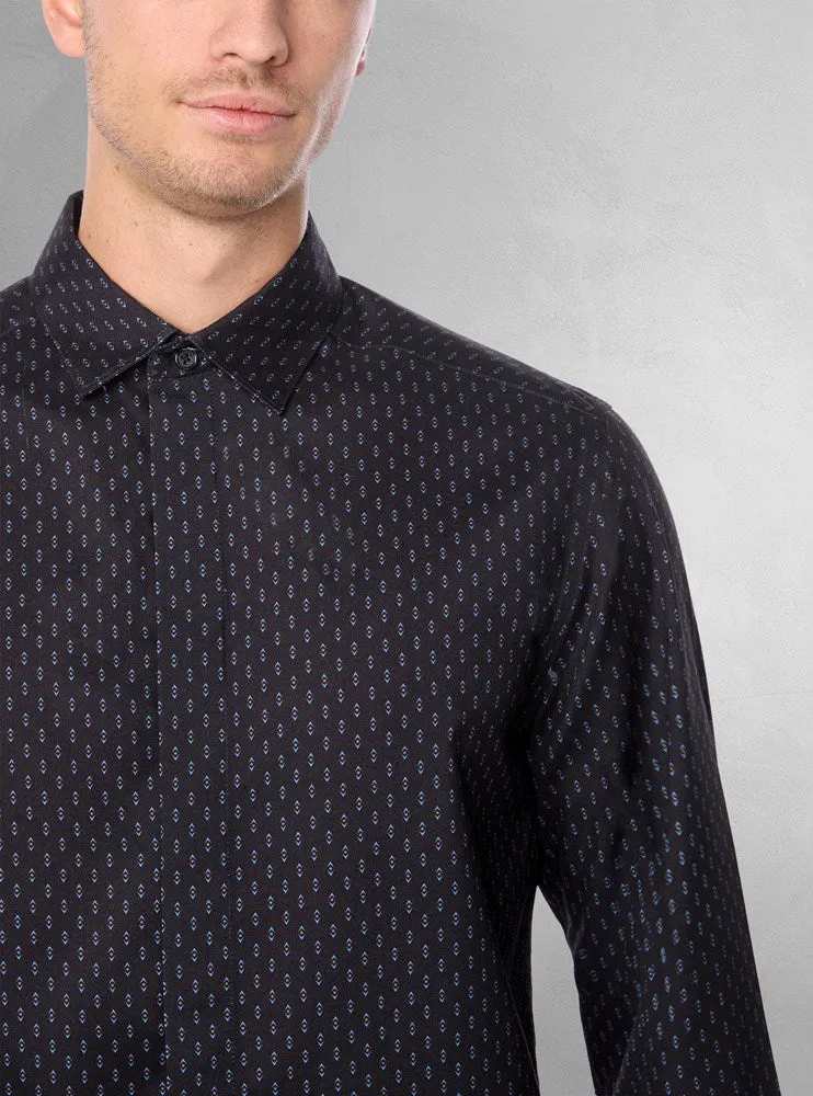 Men's casual long sleeve graduation shirt