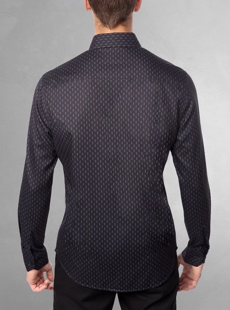 Men's casual long sleeve graduation shirt
