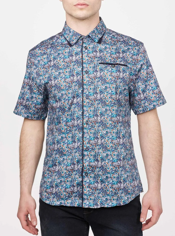 Men's casual short sleeve stretch shirt