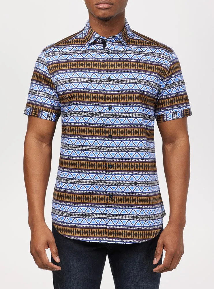 Men's casual short sleeve stretch shirt