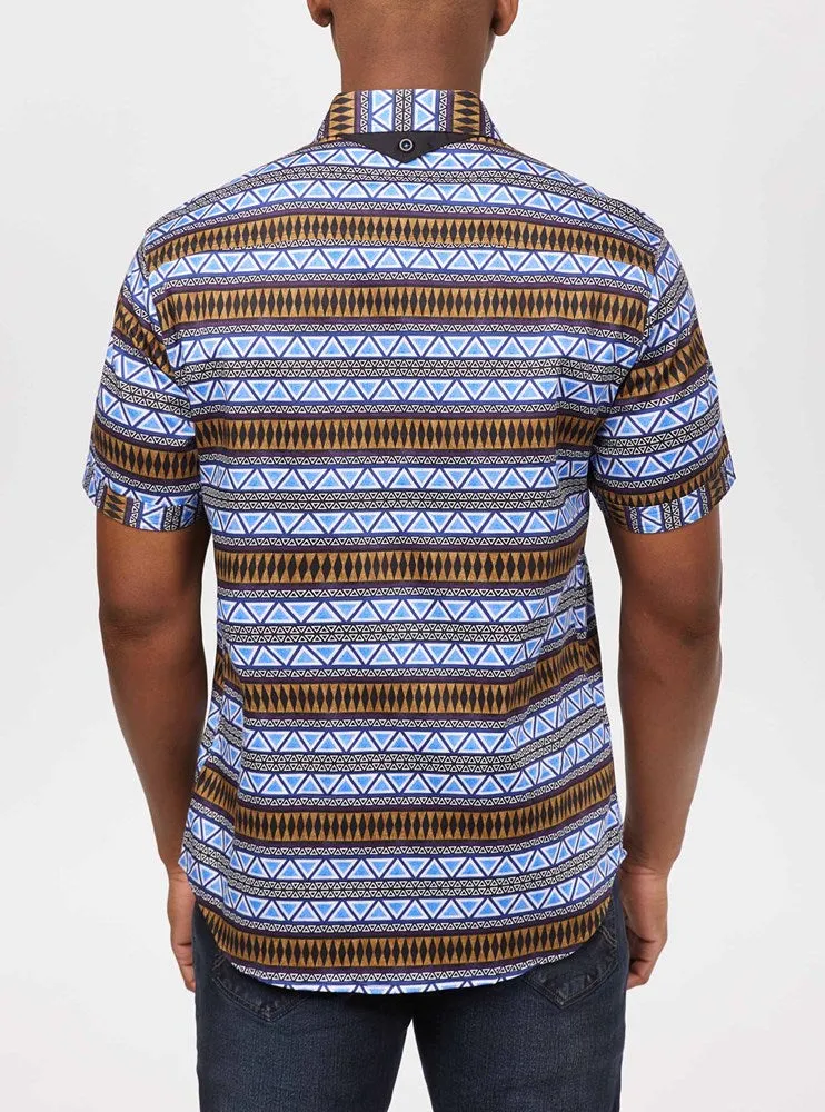Men's casual short sleeve stretch shirt