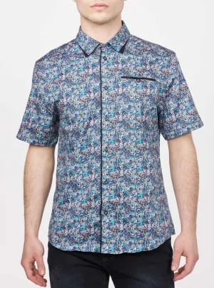 Men's casual short sleeve stretch shirt
