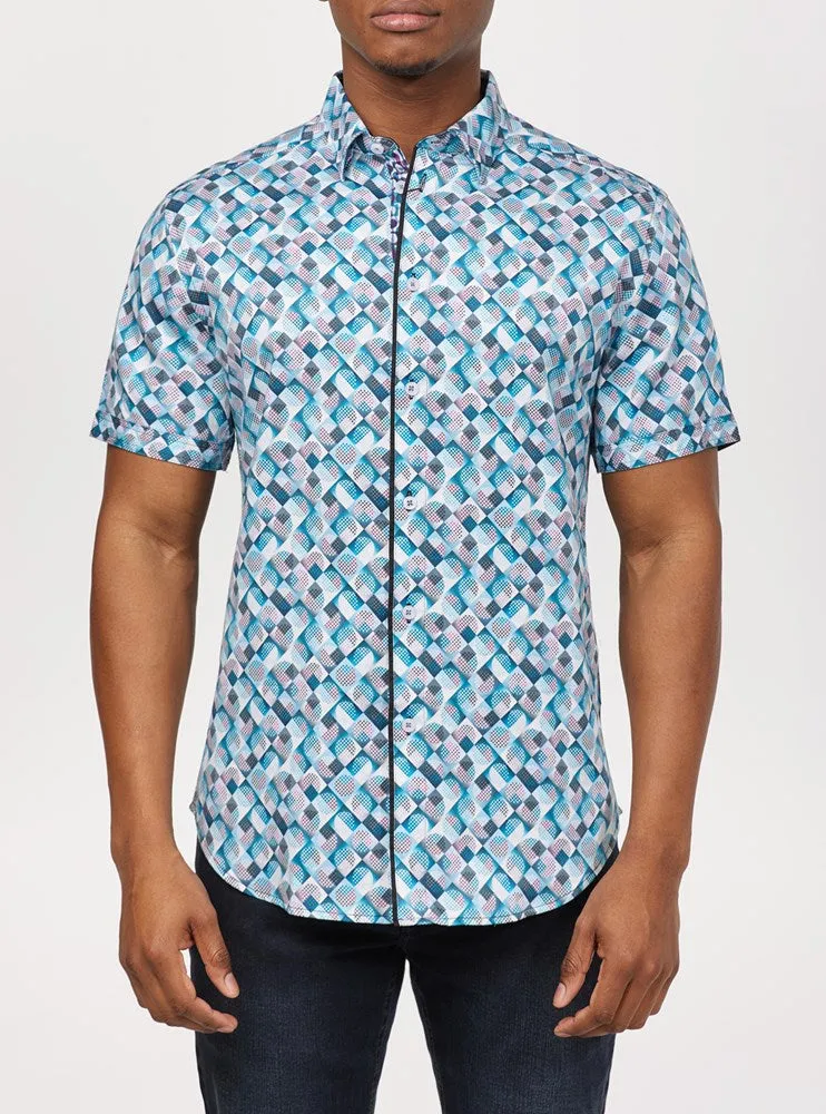 Men's casual short sleeve stretch shirt