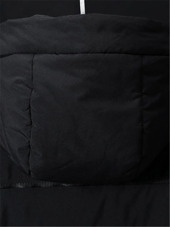 Men's Casual Simple Style Cozy Solid Color Warm Hooded Down Coat