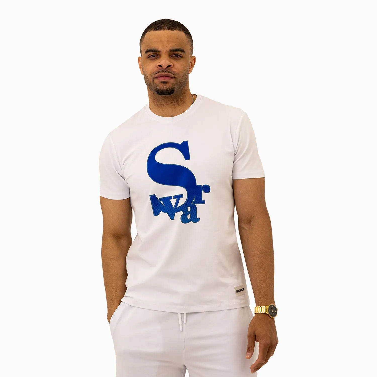 Men's Chenille Patch Short Sleeve T-Shirt