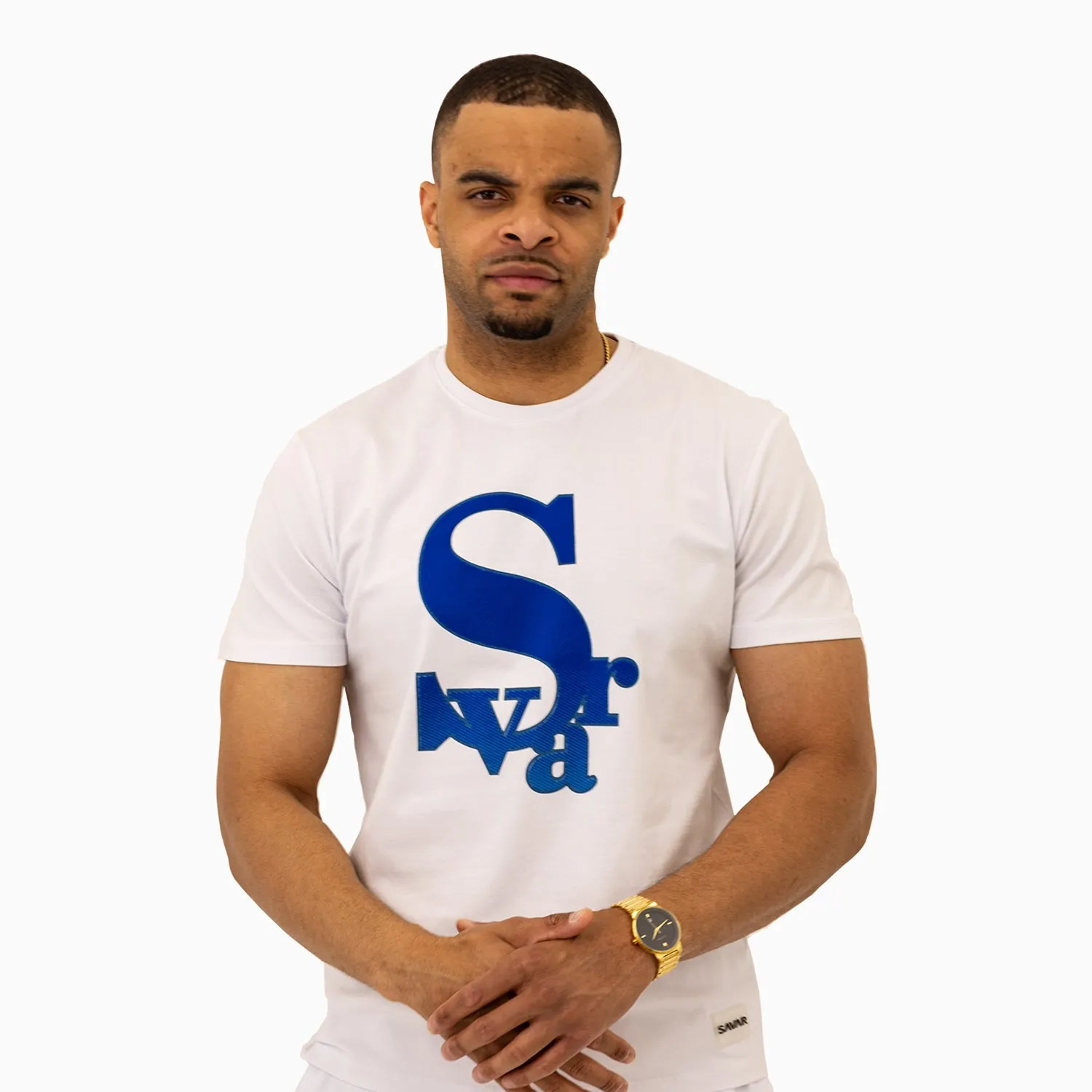 Men's Chenille Patch Short Sleeve T-Shirt