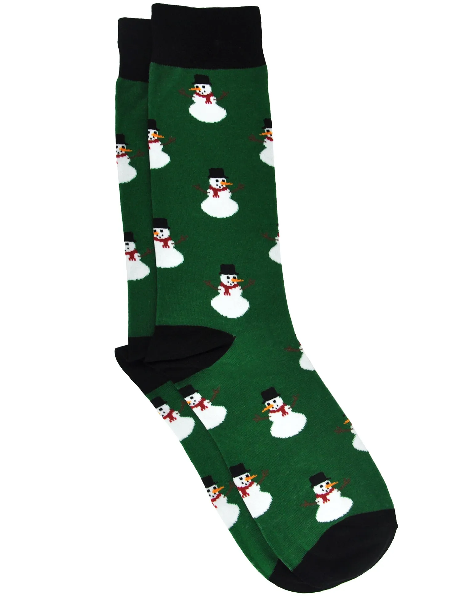 Men's Christmas Socks Snowmen All-Over Print & Reindeer Size (10-13) 2-Pair Set