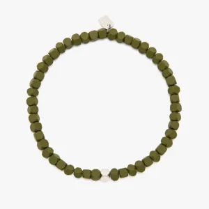 Men's Coated Hematite Stretch Bracelet