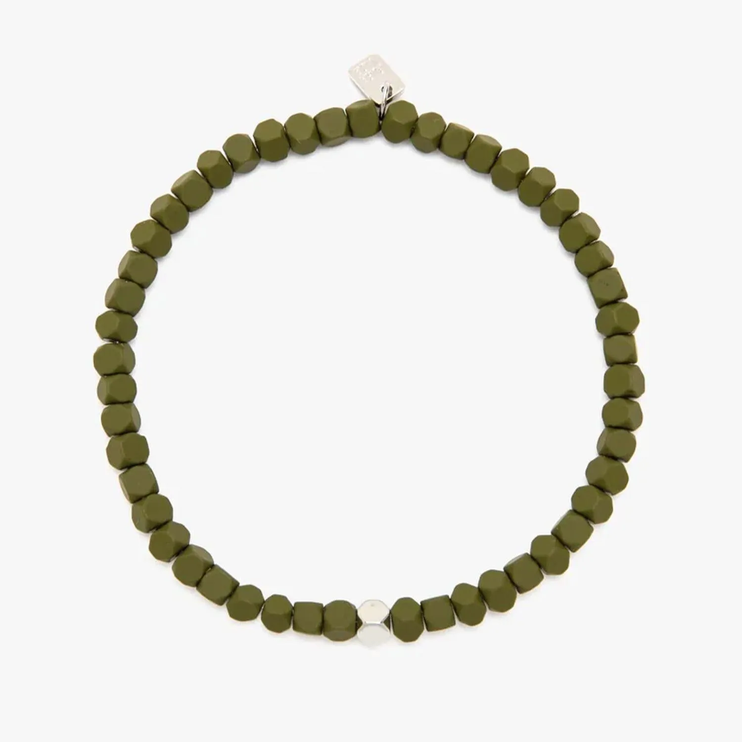 Men's Coated Hematite Stretch Bracelet