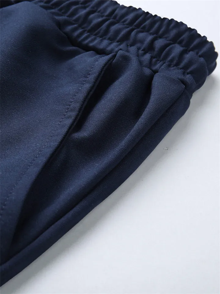 Men's Cotton Blend Plus Size Casual Knee Length Shorts in Summer