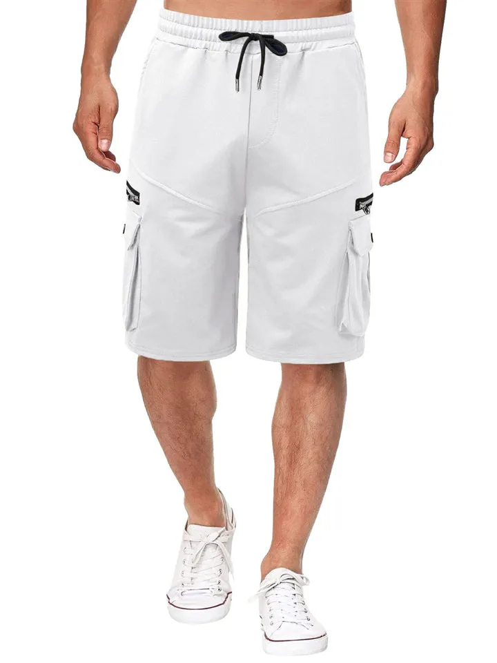 Men's Cotton Blend Plus Size Casual Knee Length Shorts in Summer